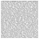A Few Words in Defense of Our Country