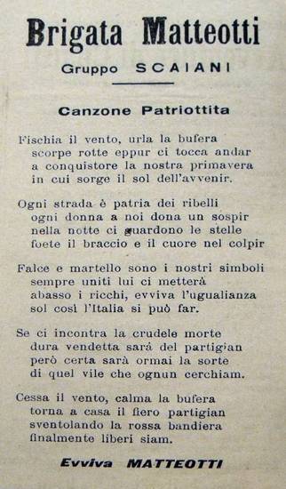 Versione della Brigata Matteotti Versione della Brigata Matteotti