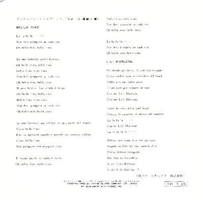 booklet Bella Ciao ita booklet Bella Ciao ita