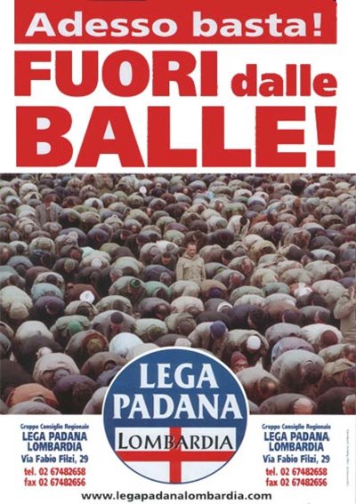 MANIFESTO LEGA NORD FUORI DALLE BALLE