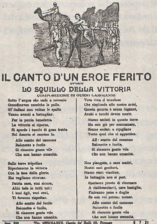 Canto di un eroe ferito ovvero lo squillo della vittoria Canto di un eroe ferito ovvero lo squillo della vittoria