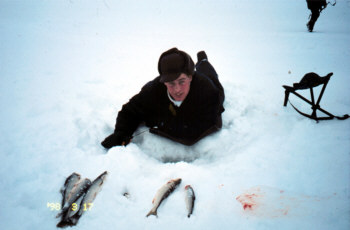 Pescatore in Lapponia.