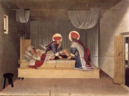 Beato Angelico, Trapianto della Gamba dello scaccino, o miracolo della gamba nera.